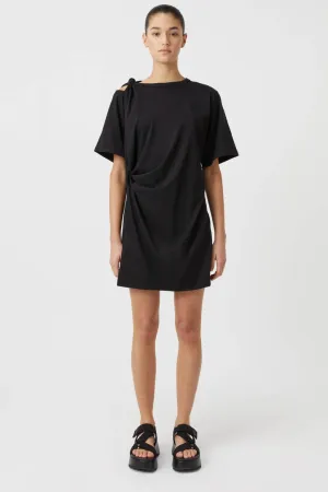 ANANI COTTON TEE DRESS - BLACK