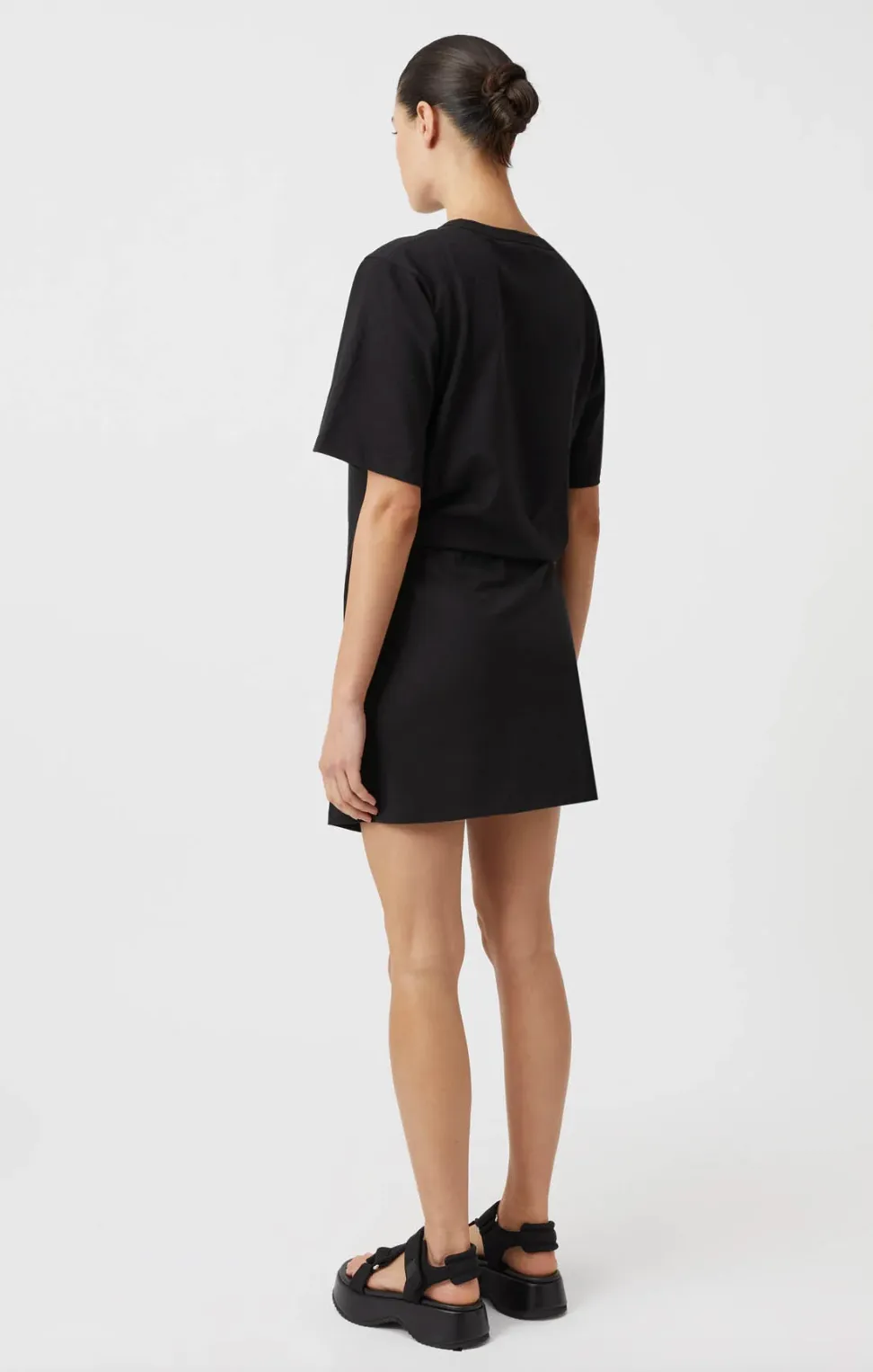 ANANI COTTON TEE DRESS - BLACK