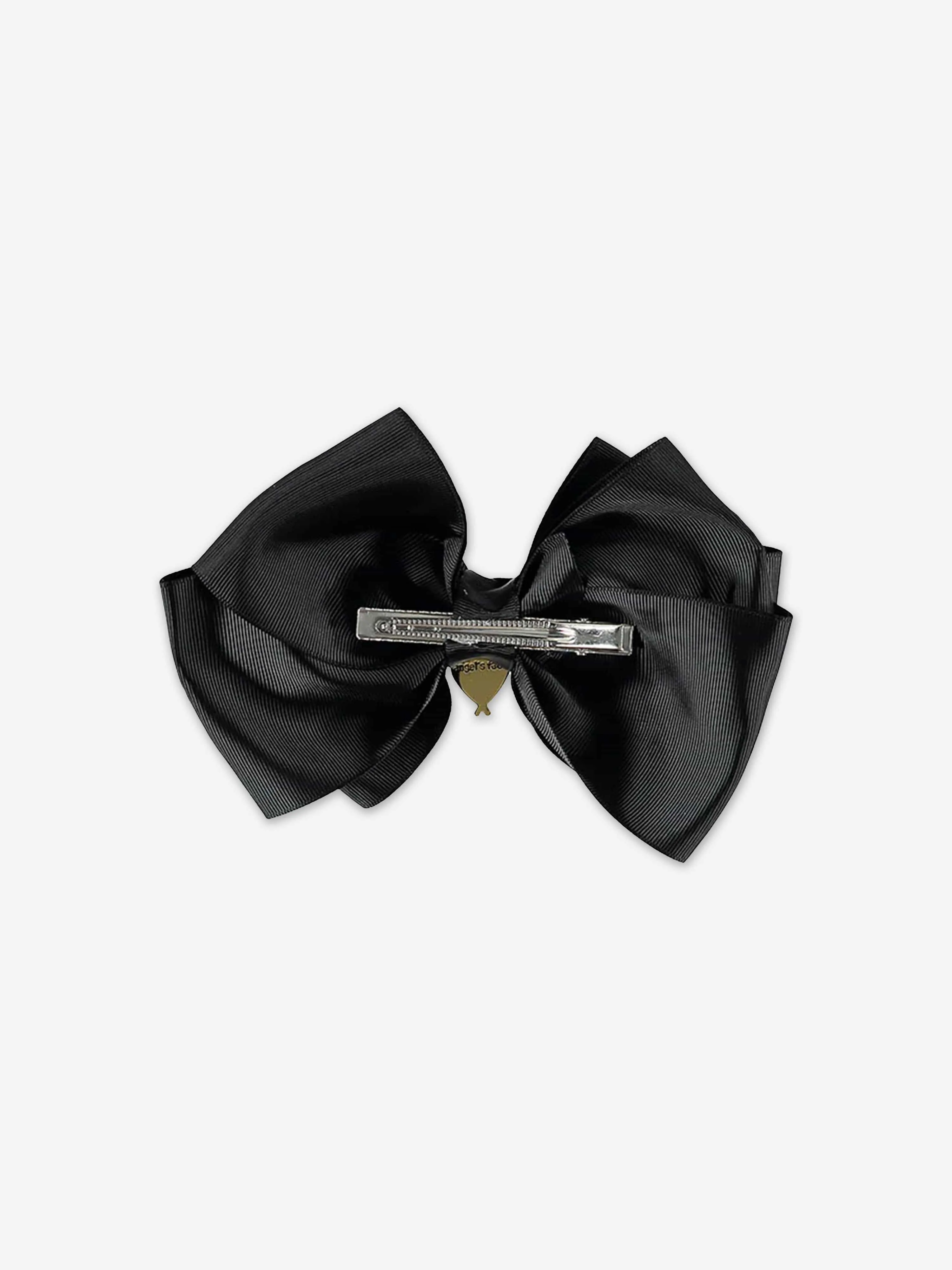 Angels Face Girls Giant Bow Hair Clip in Black