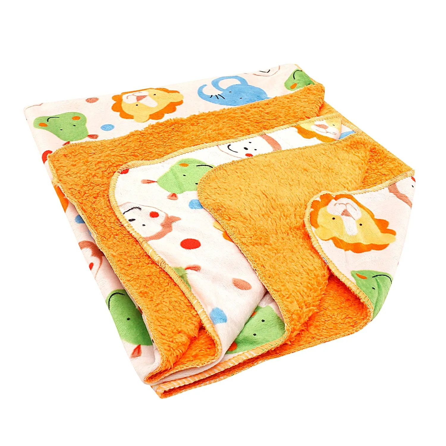 Animal Orange And White Blanket