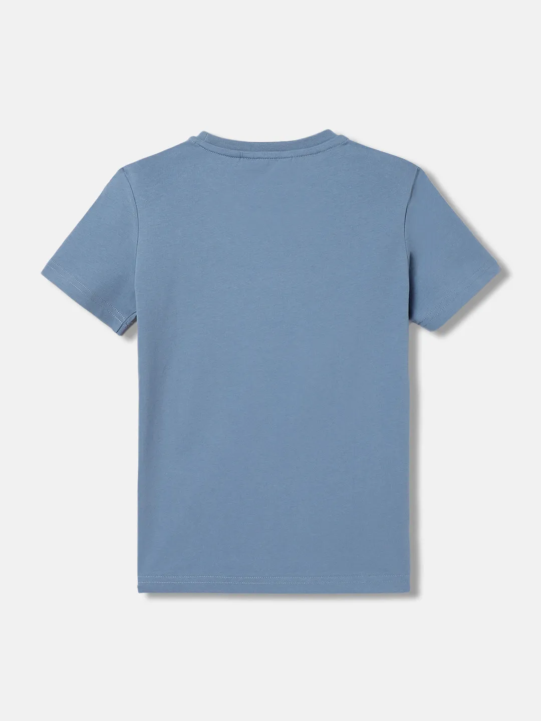 Antony Morato Boys Blue Solid Round Neck Short Sleeves T-Shirt