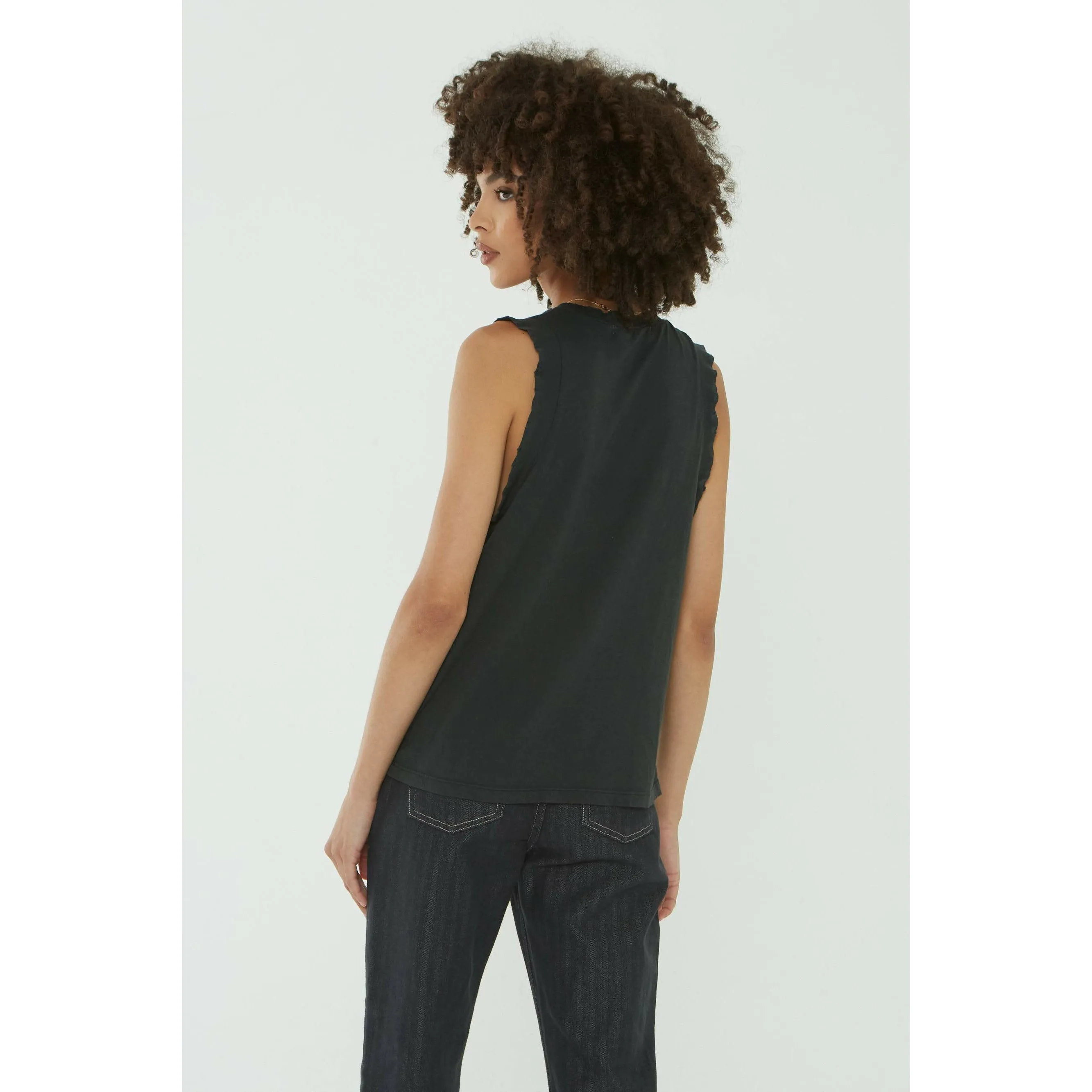 Band Spilt Neck Tee