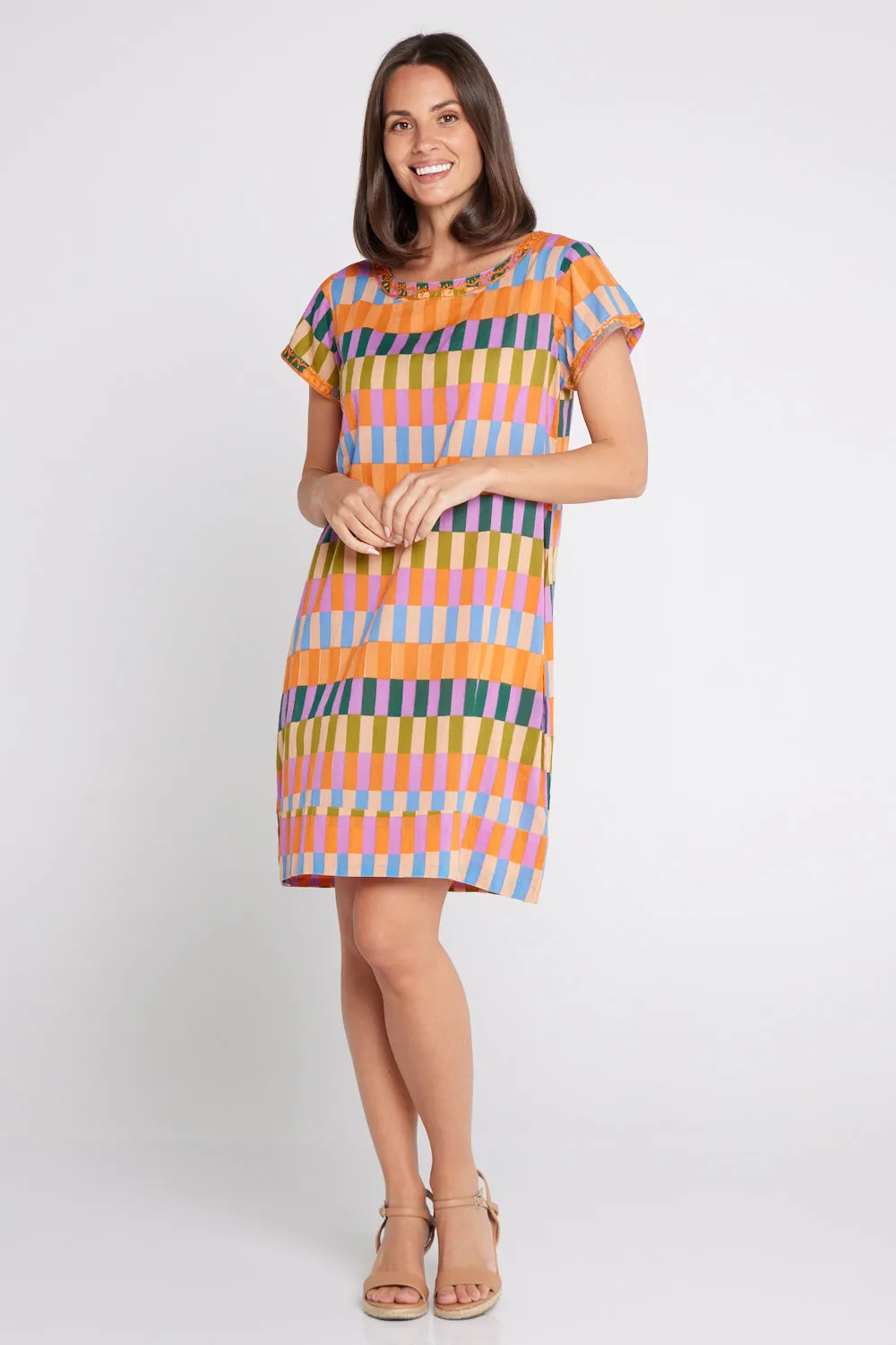 Barbara Petite Cotton Dress - Multi