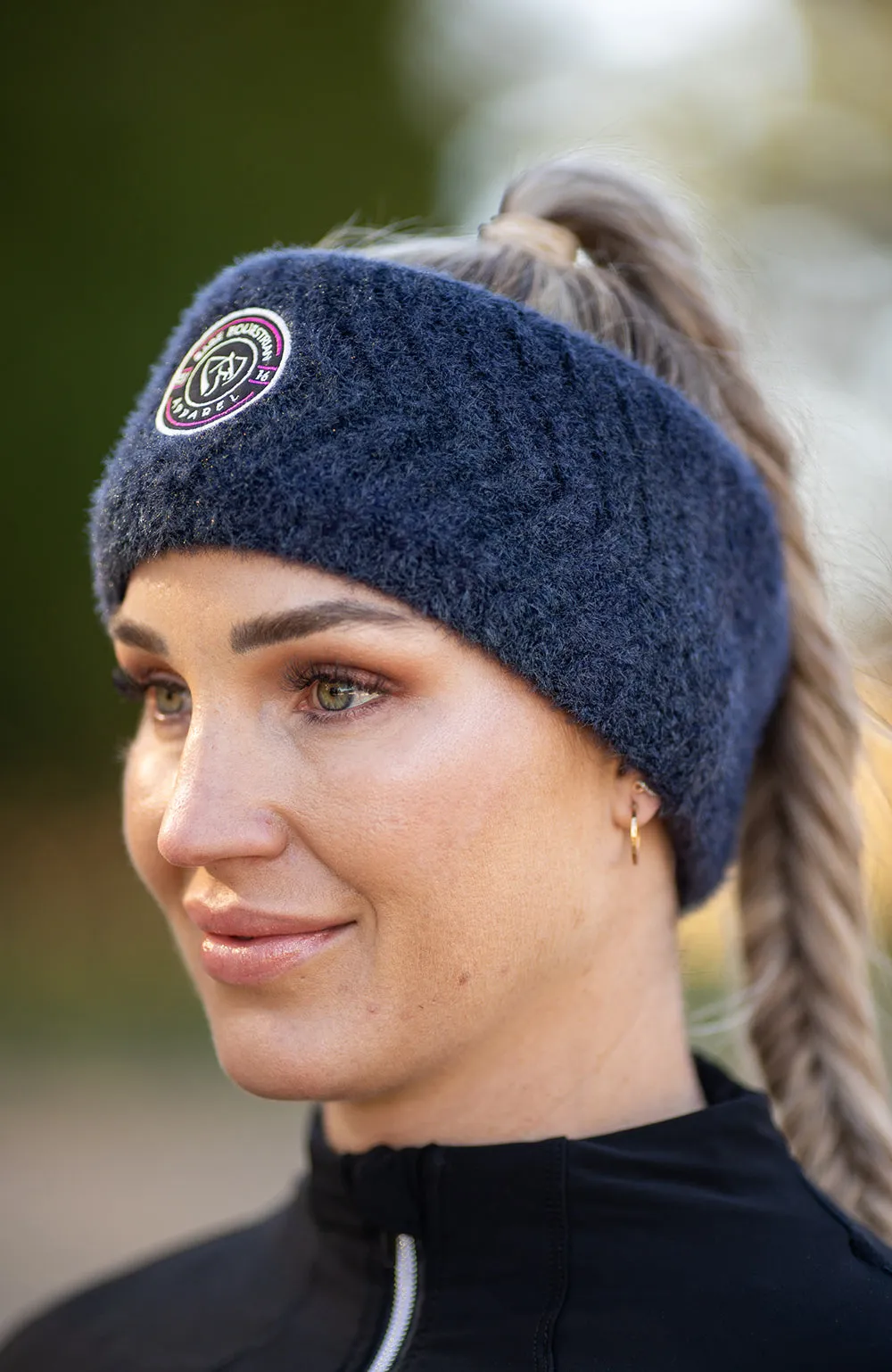 BARE Winter Series - Evie Emblem Headband - Dark Navy