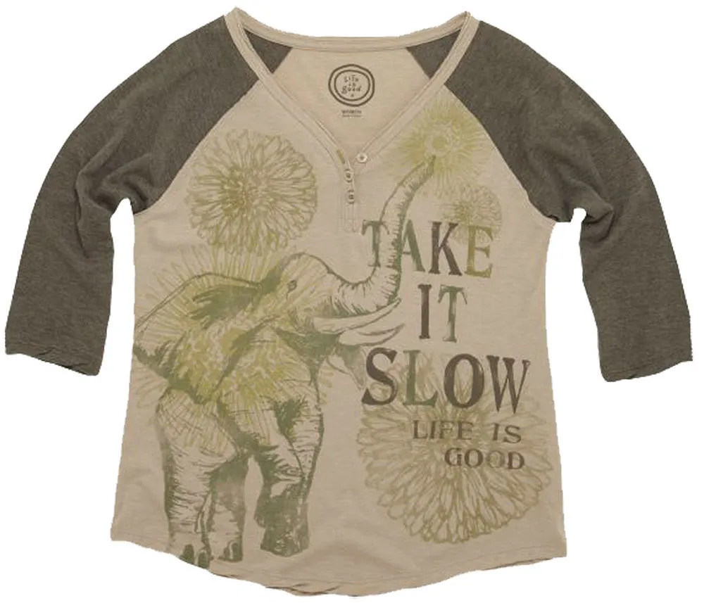 Baseball Henley Slow T-Shirt by Life is good