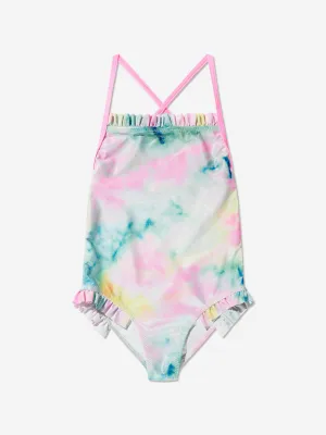 Billieblush Girls Watercolour Swimsuit in Multicolour