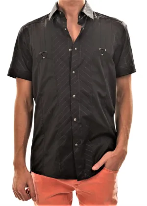 Black Triangle Buckle Shirt