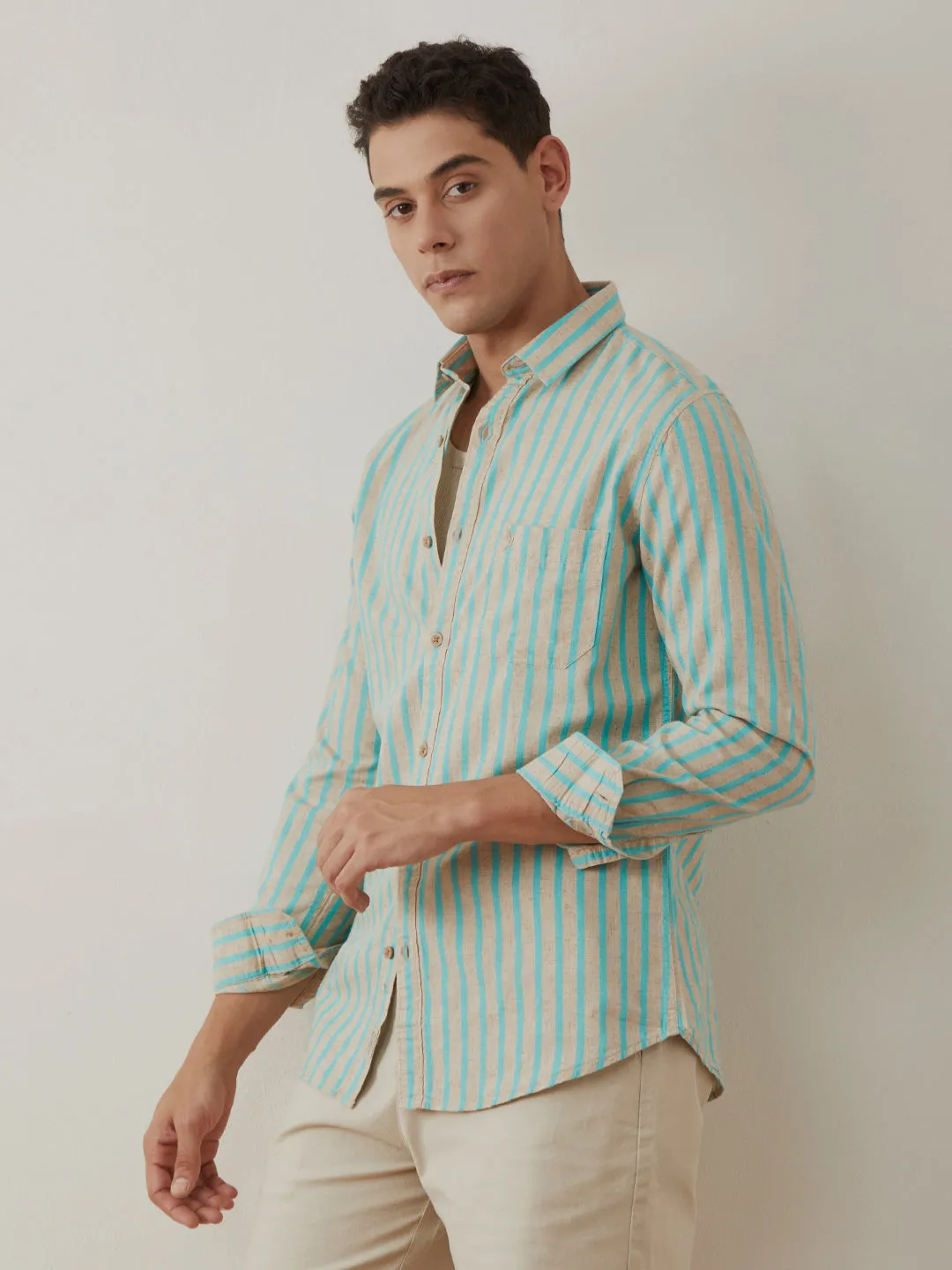 Blue Stripes Casual Shirt