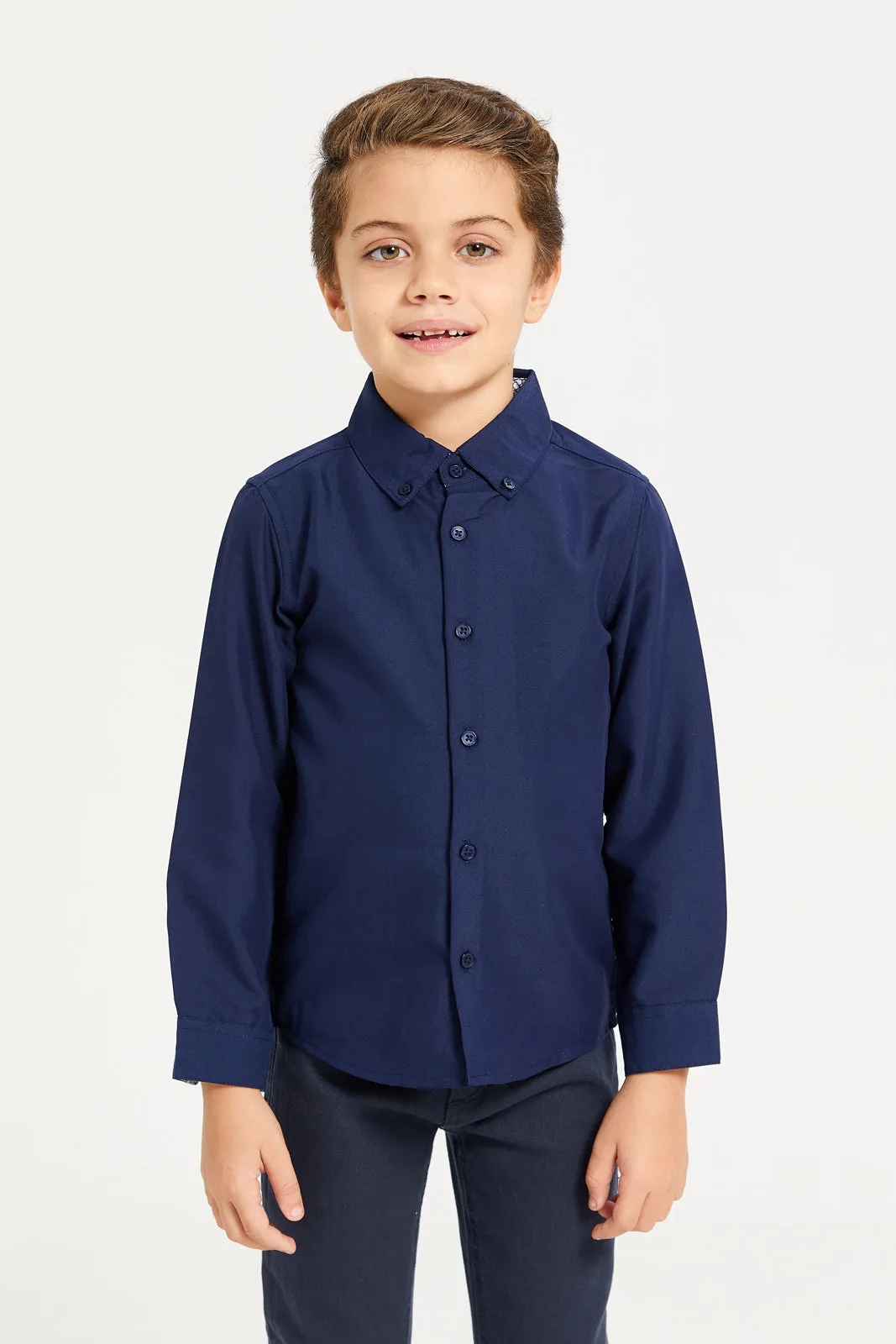 Boys Navy Classic Shirt