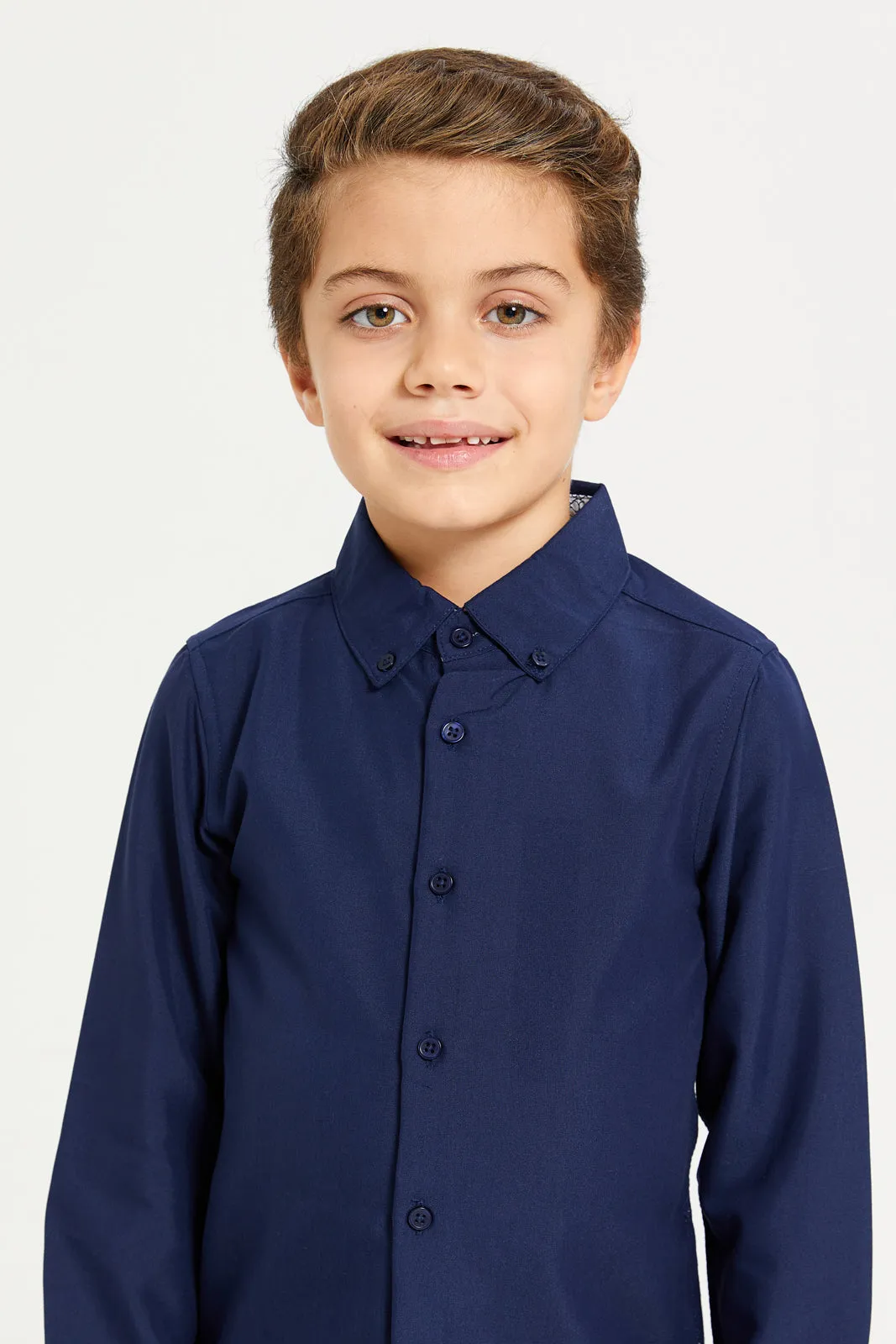 Boys Navy Classic Shirt