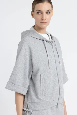 Cotton and Lurex hoodie