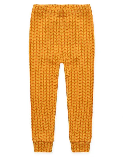 Cozy Knit Mustard Long Sleeve Pajama