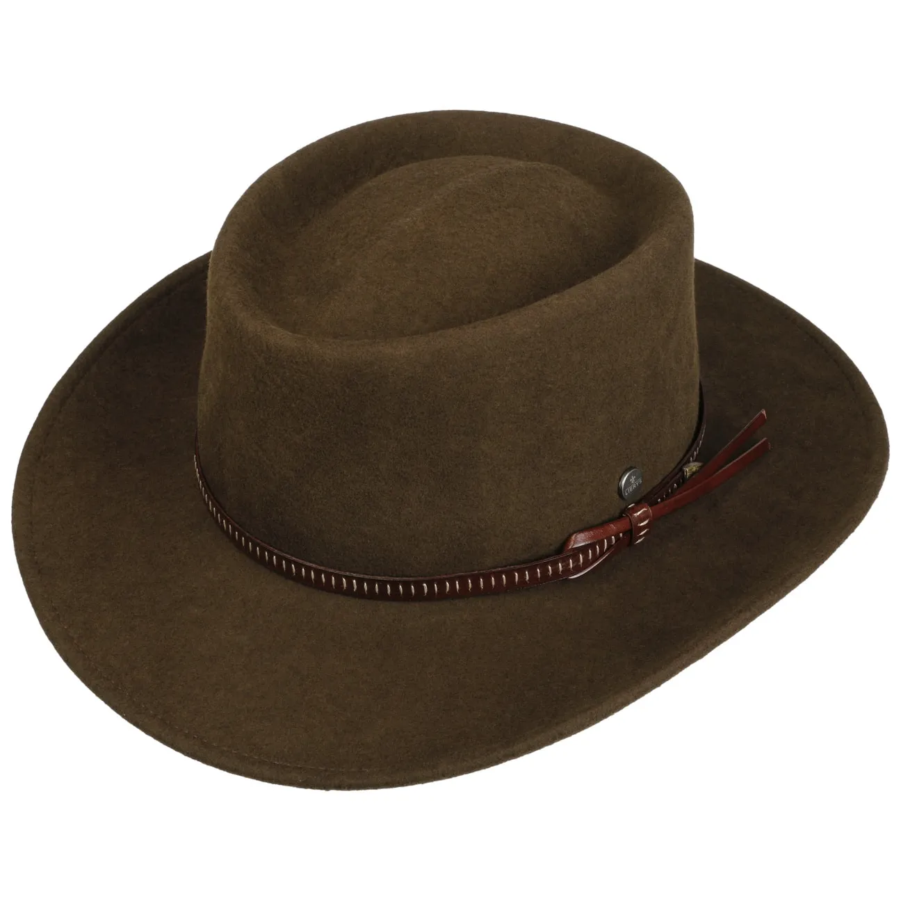 Dapper Gent's Fedora Western Wool Fedora Hat