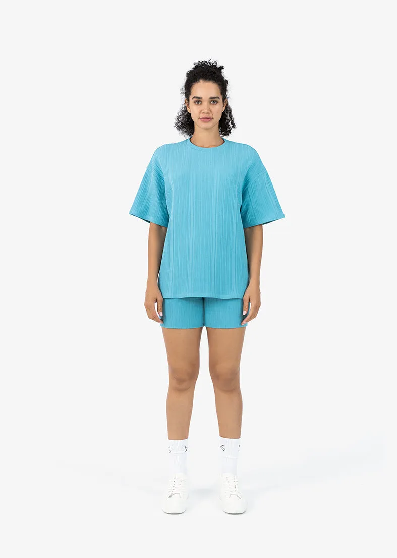 Embody Rib Tee Sea Blue Final Sale