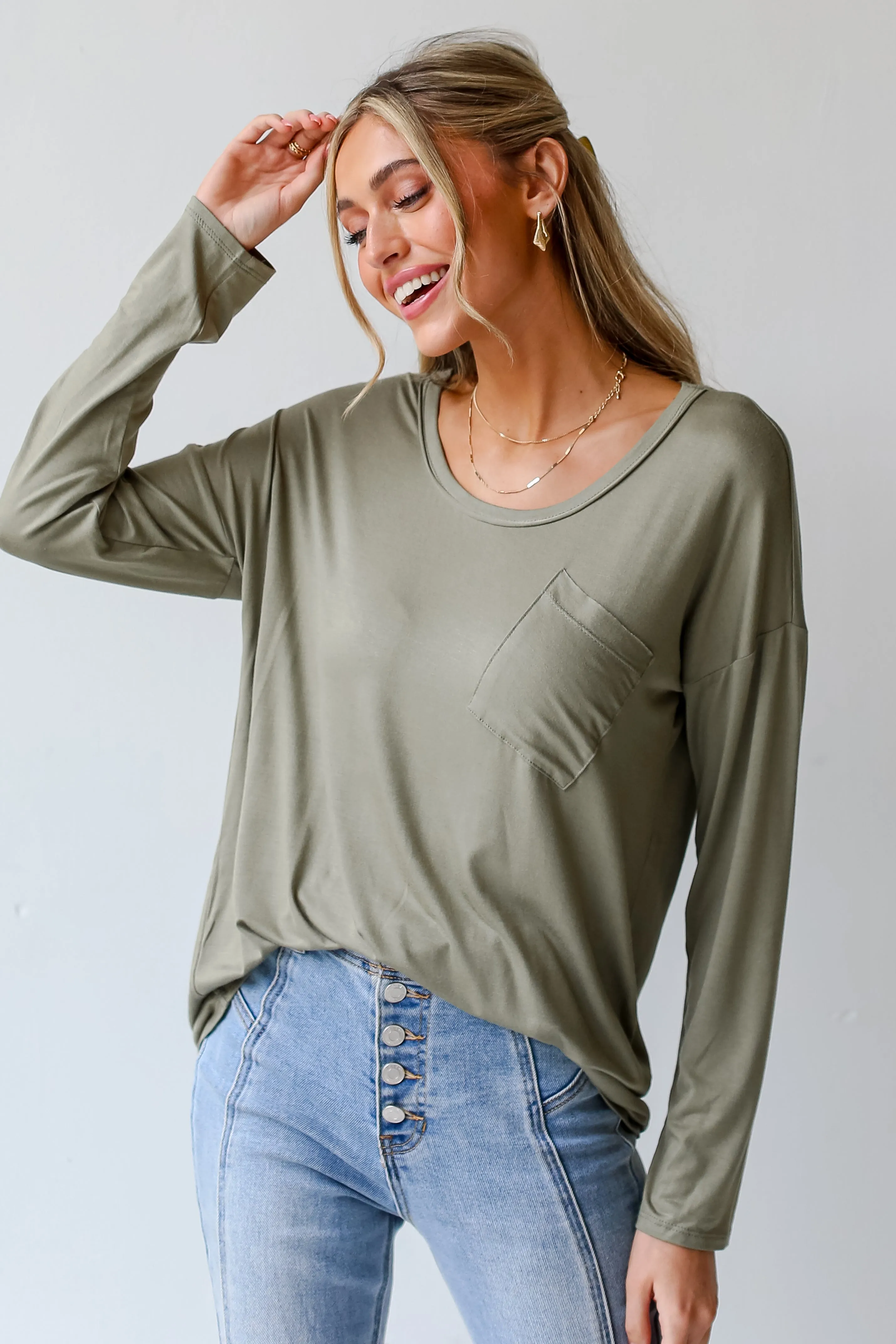 FINAL SALE - Comfortable Cutie Everyday Pocket Tee