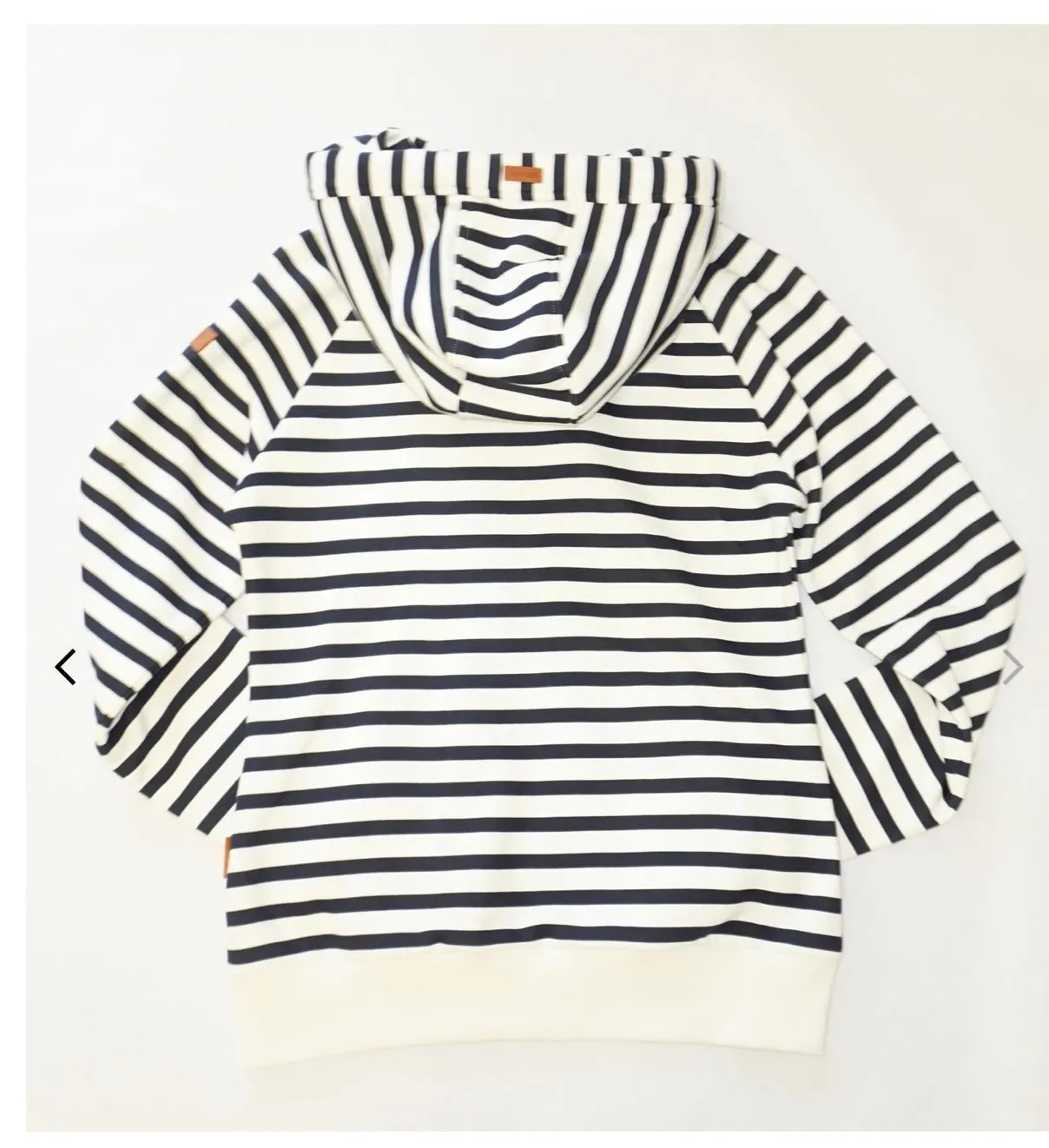 Hera Striped Front Zip Hoodie