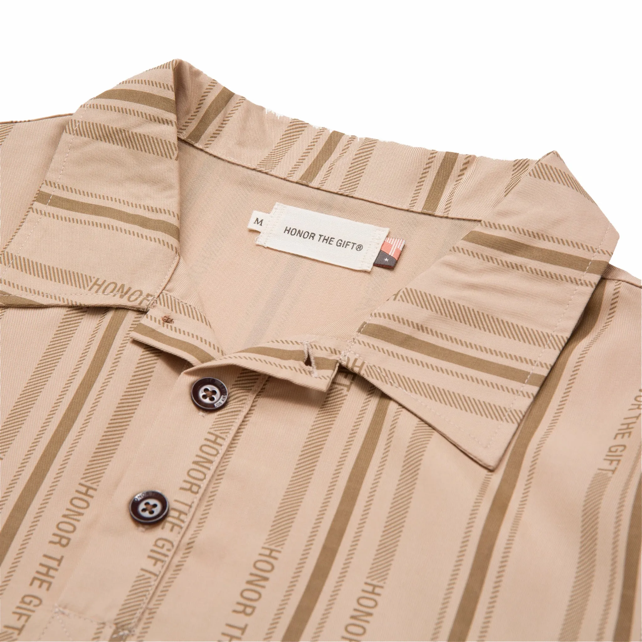 Honor The Gift Honor Stripe LS Henley (Tan)