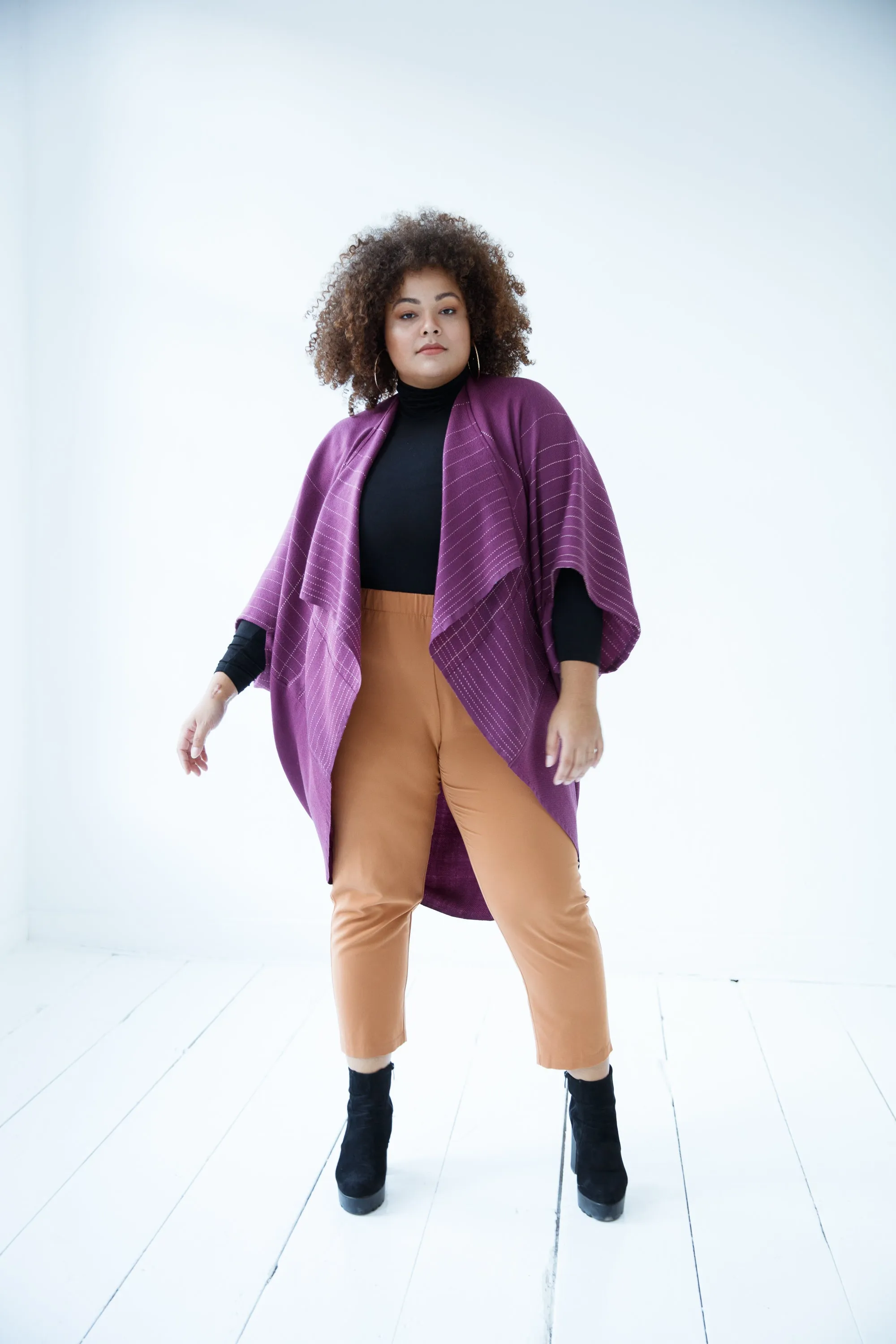 JULAHAS  Wool Kimono Warm Plum