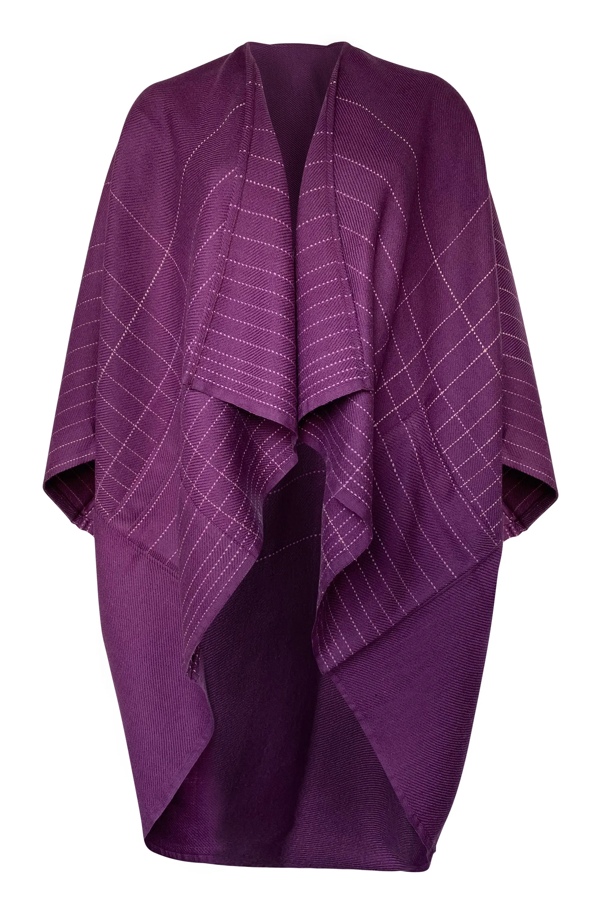 JULAHAS  Wool Kimono Warm Plum