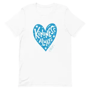 Kindness Always Heart Blue T-Shirt