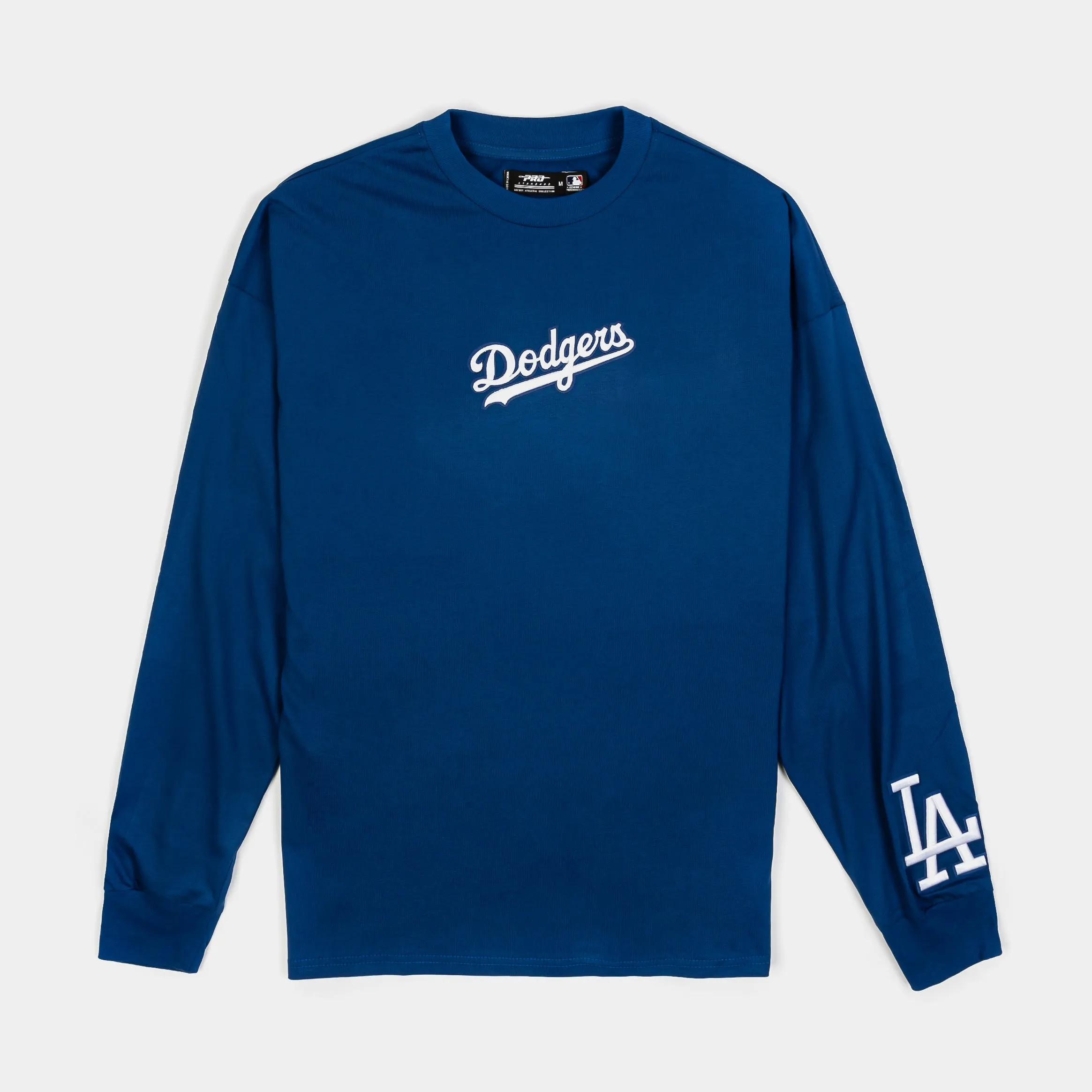 Los Angeles Dodgers Drop Shoulder Mens Long Sleeve Shirt (Blue/White)