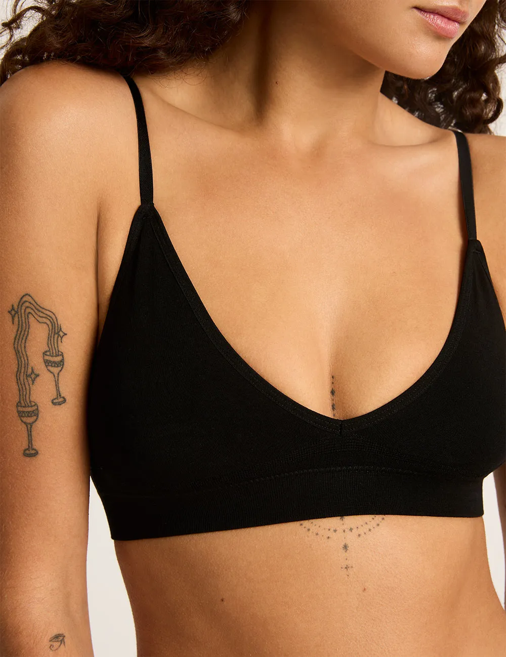 LYOLYTE Triangle Bralette - Black