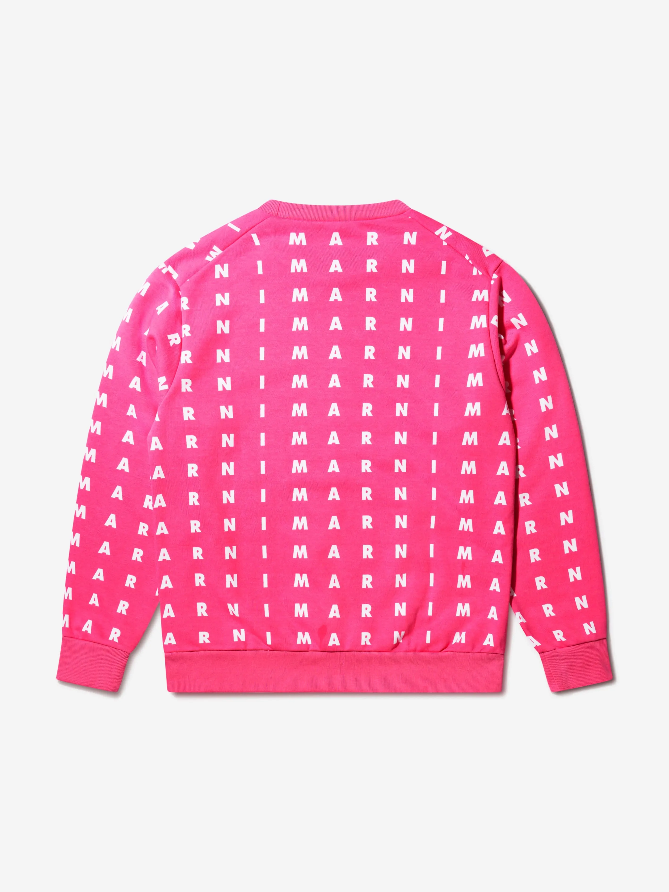 MARNI Girls Logo Print Sweatshirt in Pink