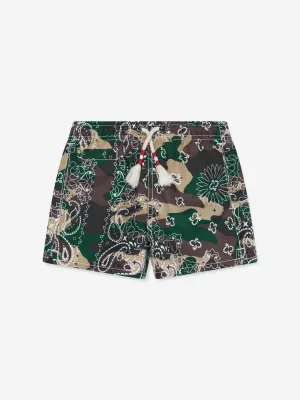 MC2 Saint Barth Boys Bandana Print Swim Shorts in Multicolour