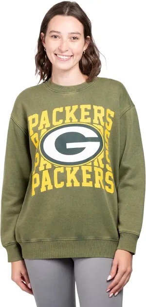 NFL Official Womens Super Soft Oversized Cozy Shirt|Green Bay Packers