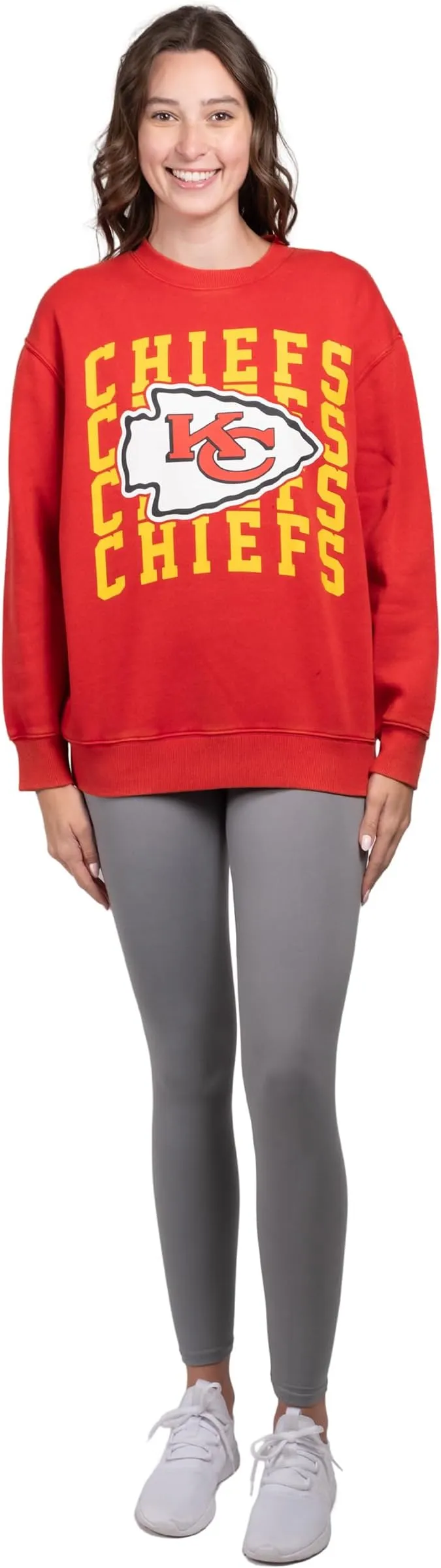 NFL Official Womens Super Soft Oversized Cozy Shirt|Kansas City Chiefs