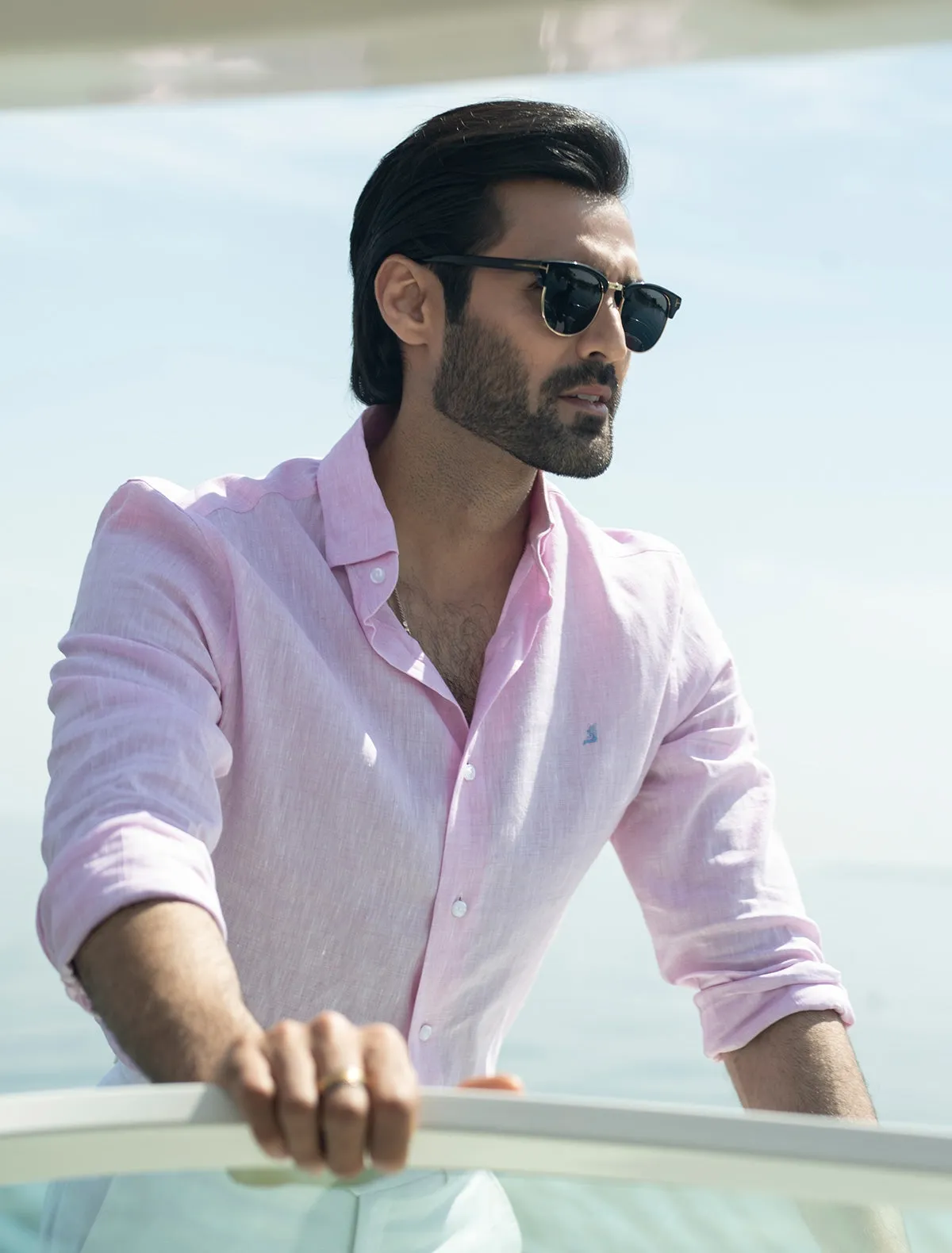 PINK LINEN SHIRT