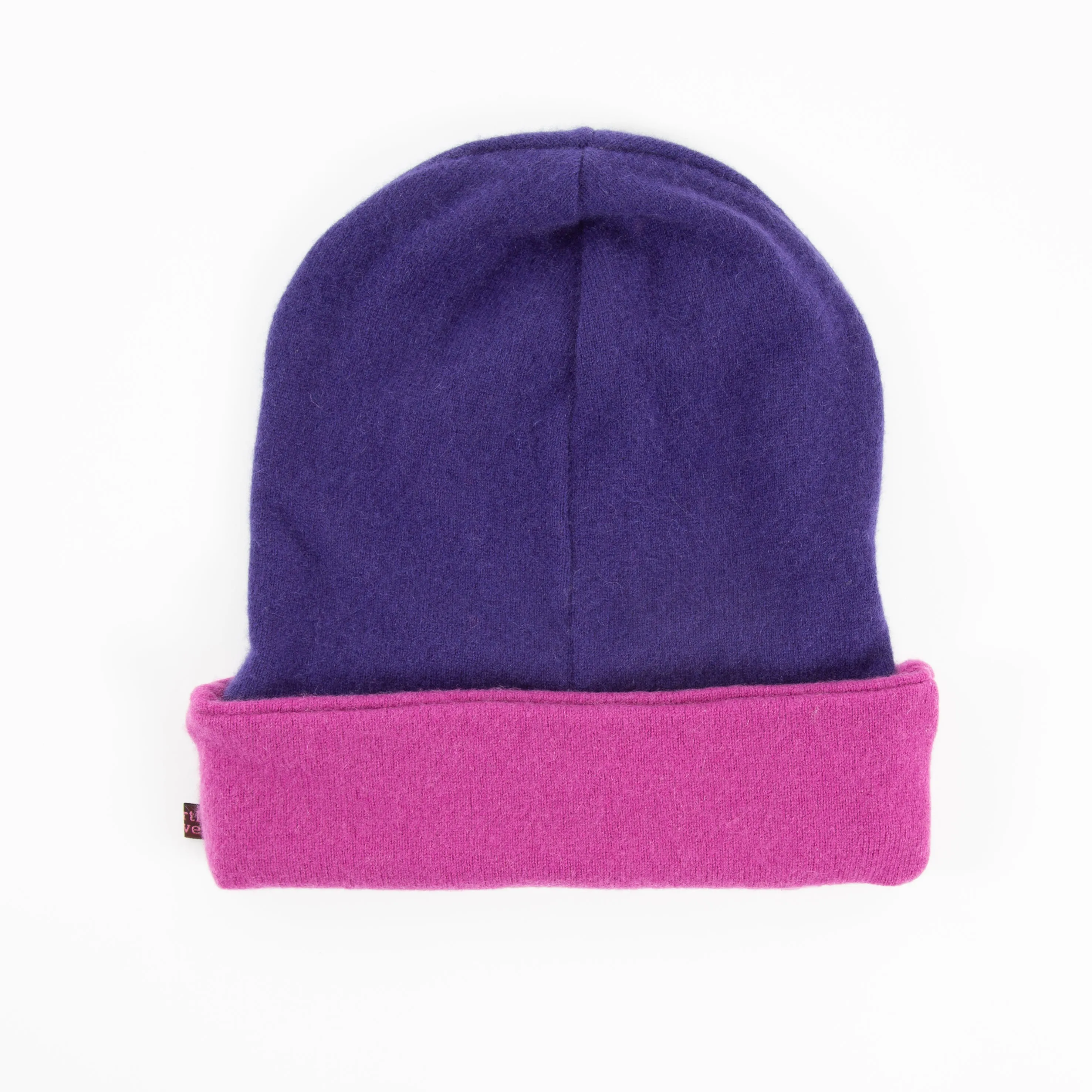 Purple Cashmere Slouched Beanie