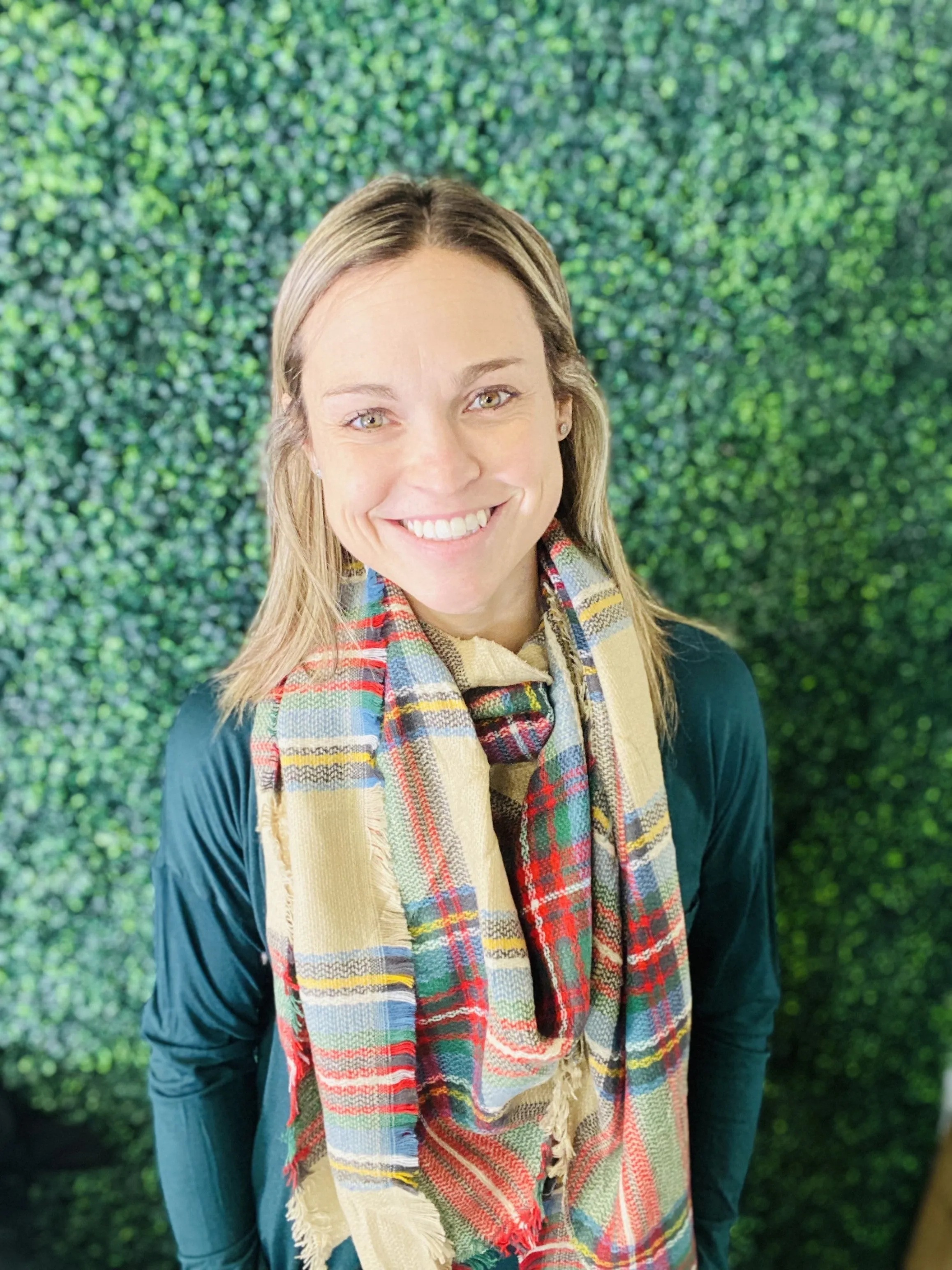 Red and Green Plaid Scarf