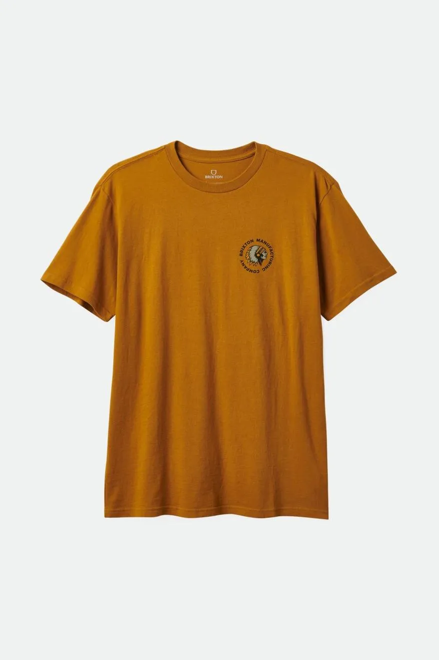 Rival Stamp S/S Standard Tee - Golden Brown/Oatmeal Classic Wash