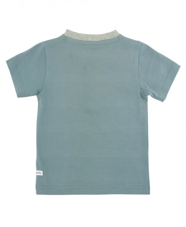 RuggedButts ~ Dolphin Blue Bee Henley Tee