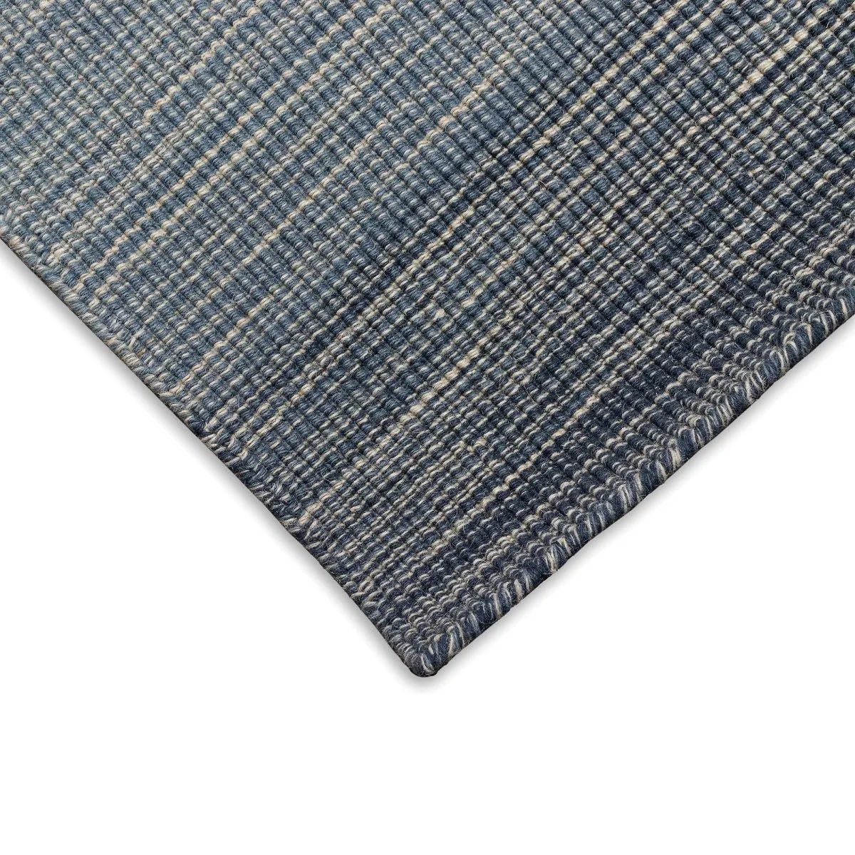 Trans-Ocean ARUBA  Indoor Hand Woven Wool Comfortable Areaa Rug  - Denim