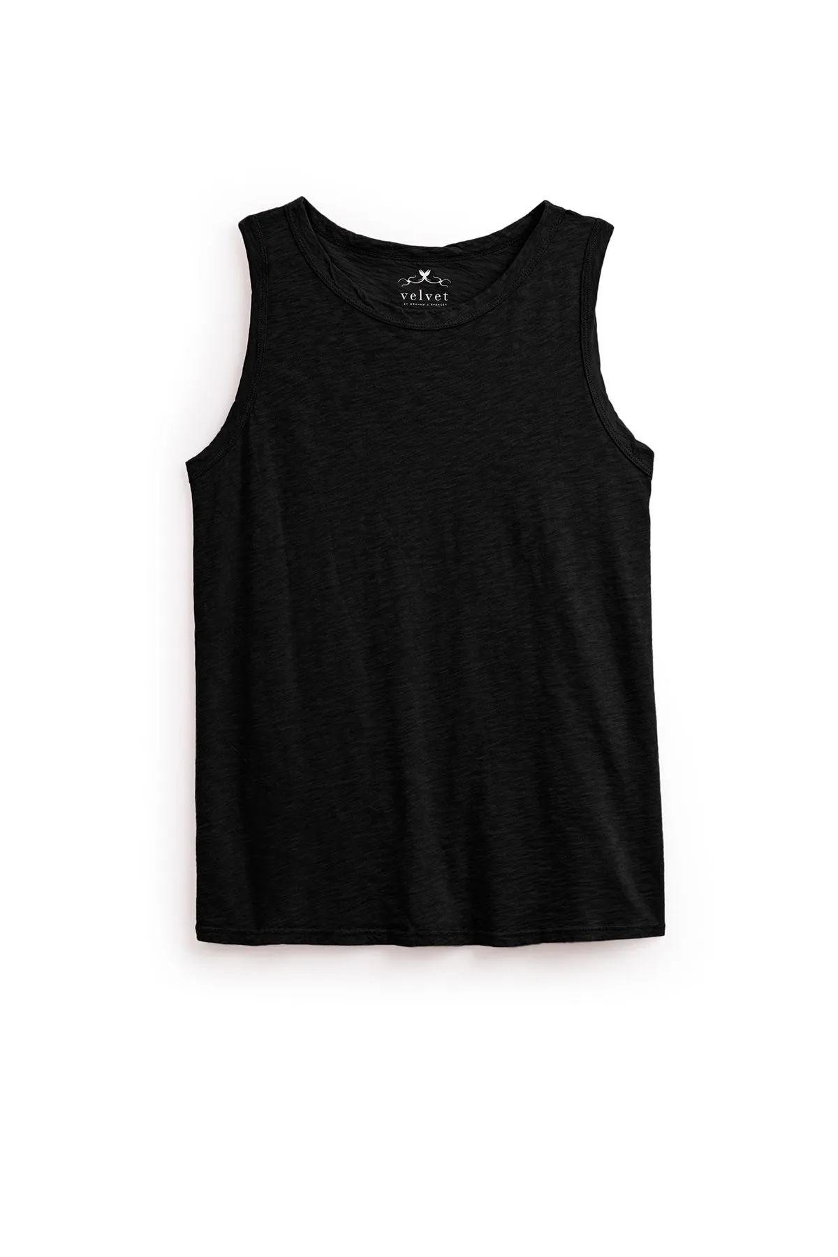 Velvet by Graham & Spencer Taurus 03 Cotton Slub Tank | Black