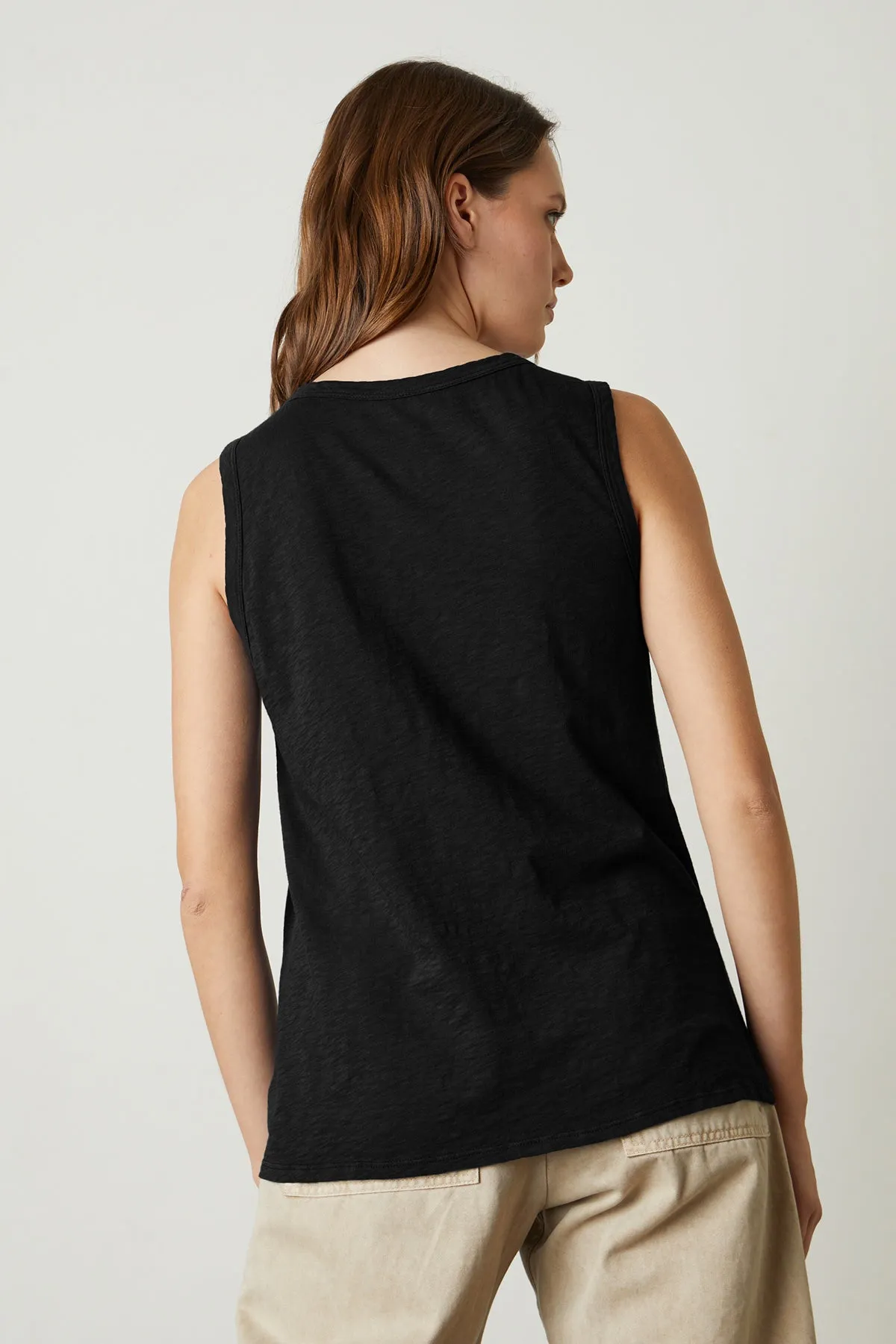 Velvet by Graham & Spencer Taurus 03 Cotton Slub Tank | Black