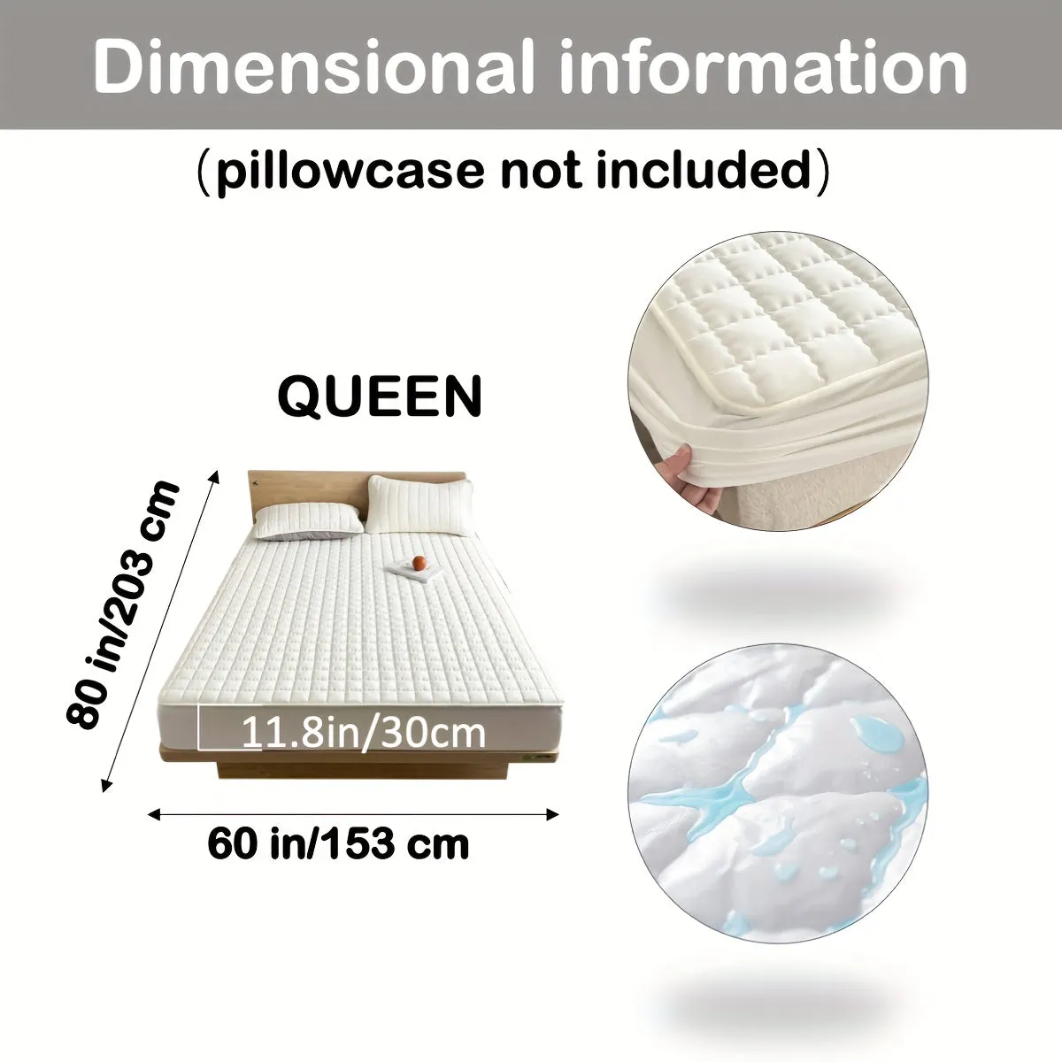 Waterproof Quilted Mattress Protector Soft  Comfortable Bedding