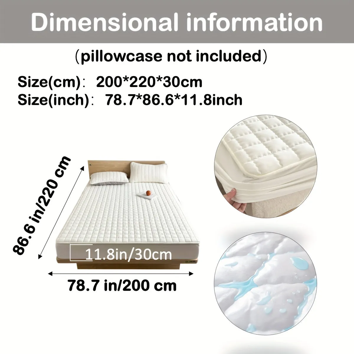 Waterproof Quilted Mattress Protector Soft  Comfortable Bedding