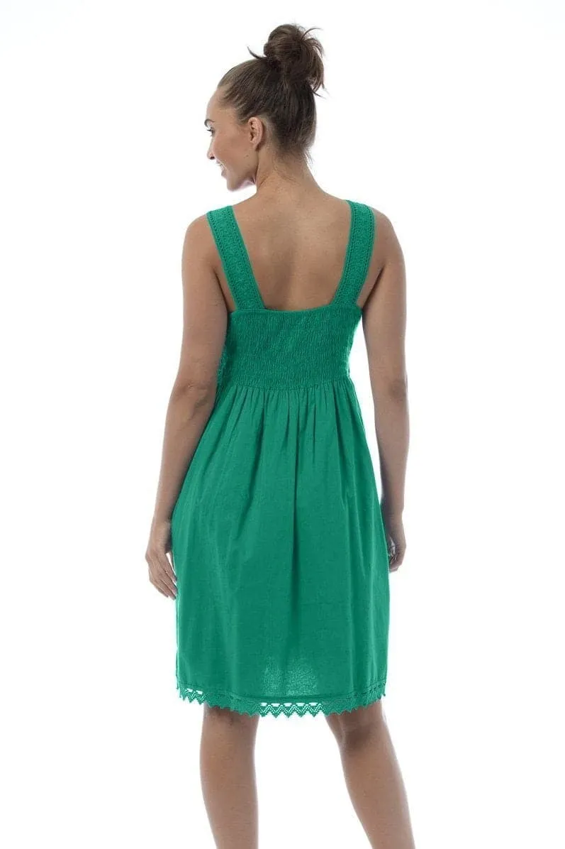 Women Sleeveless  Green SCANDINAVIAN  Dress - Chloe Dress