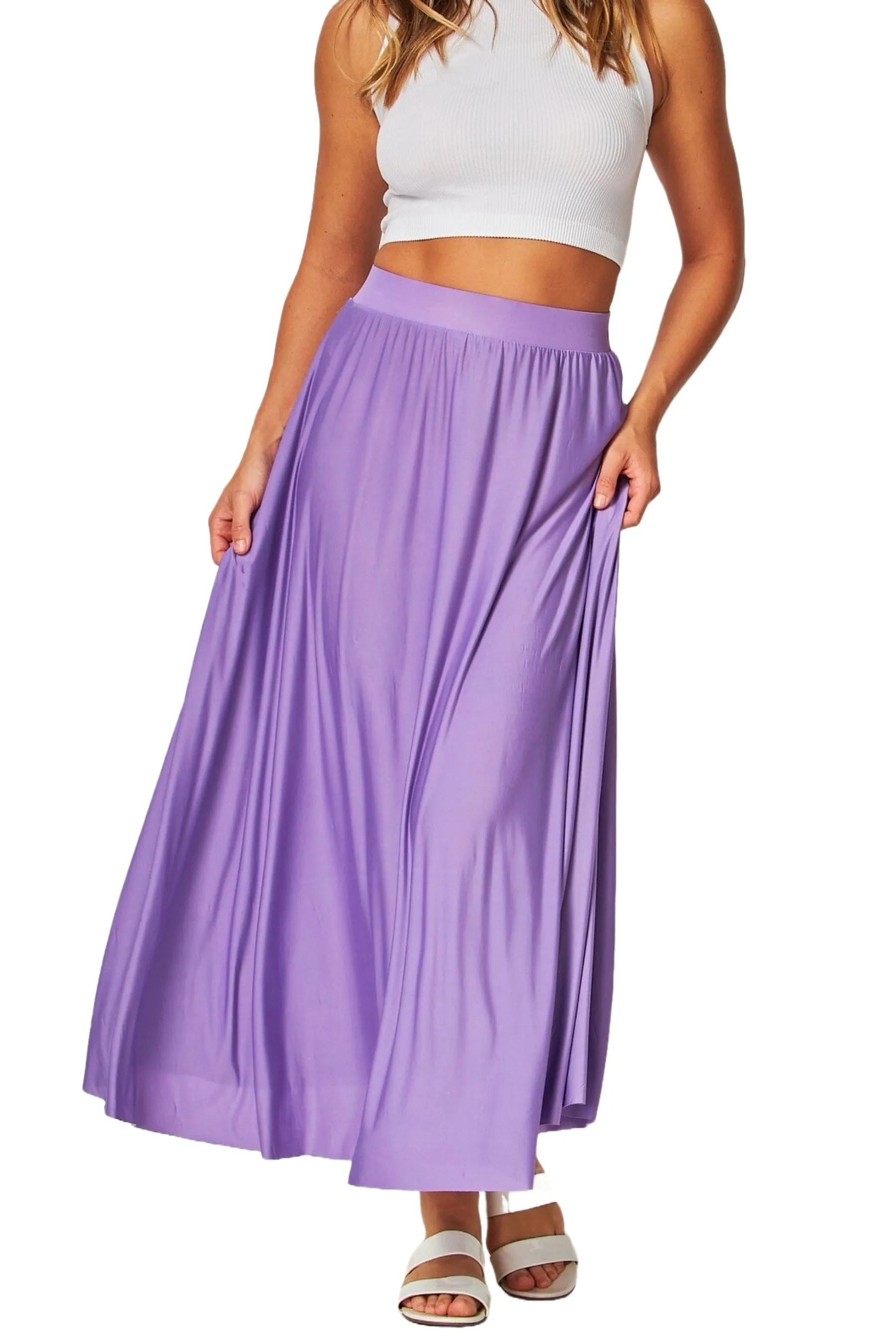 Women's ITY Stretchy Soft Maxi Skirt