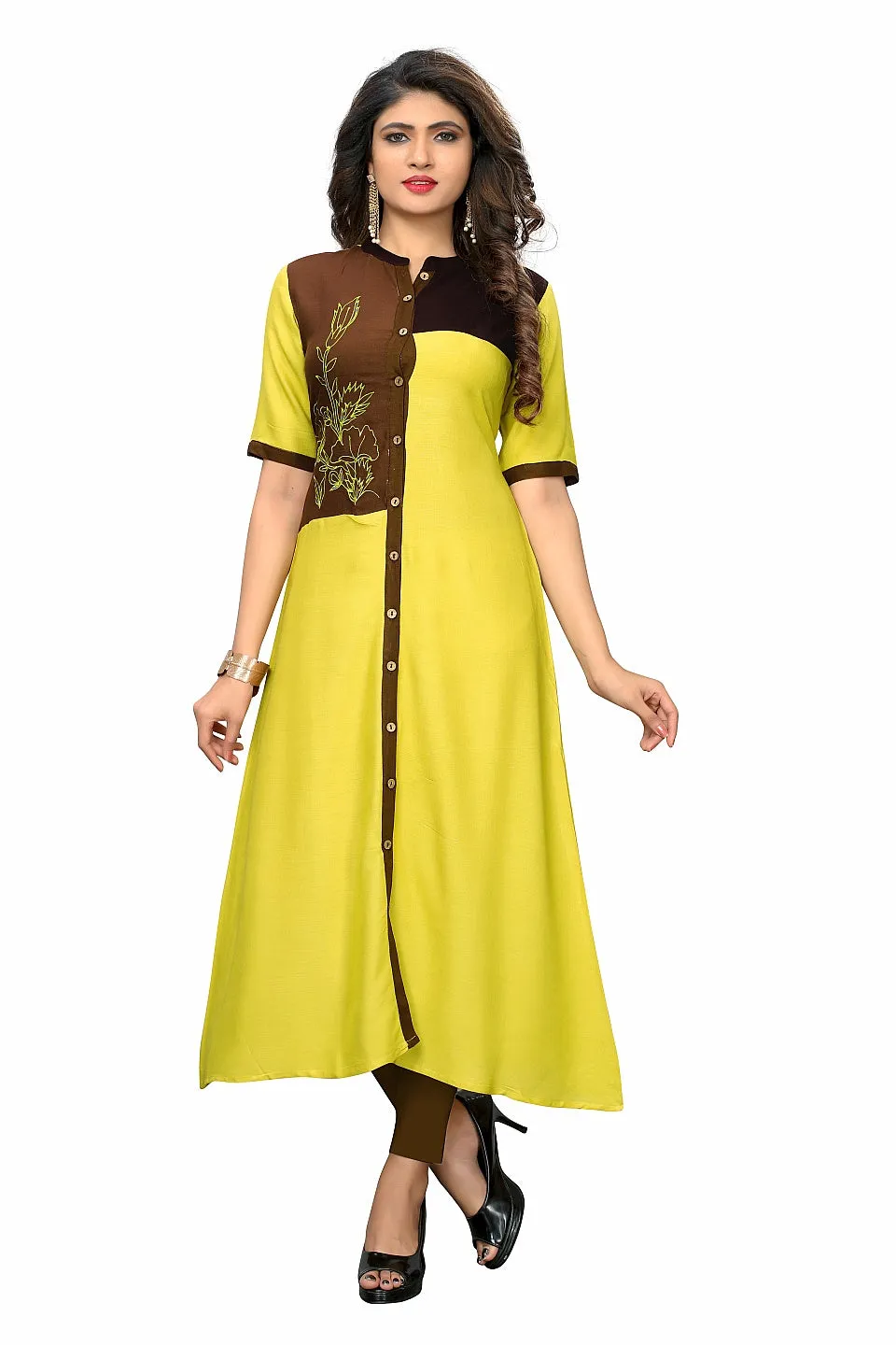 Women'S Print & Embroidered Straight Cotton Peach Stitched Kurta With Pant