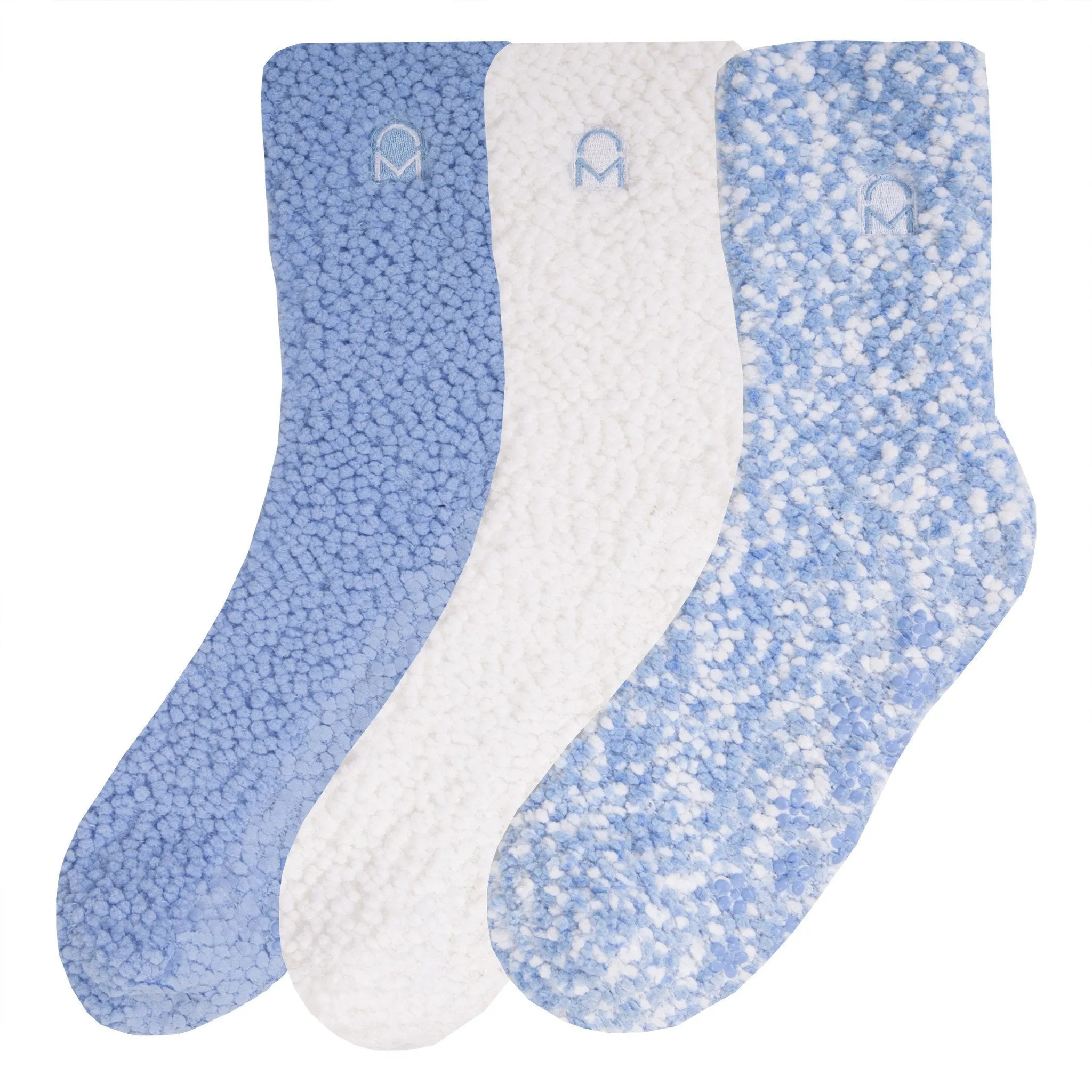 Women's Warm and Cozy Popcorn Yarn Crew Socks - 3 Pack - Set A1