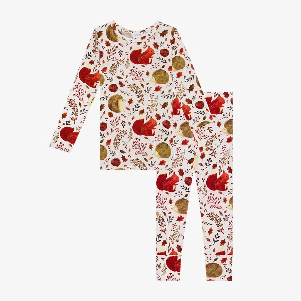 Woodland - Long Sleeve Basic Pajama Posh Peanut