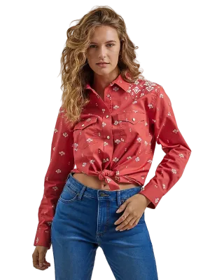 Wrangler Women's Retro Americana Bandana Red Shirt