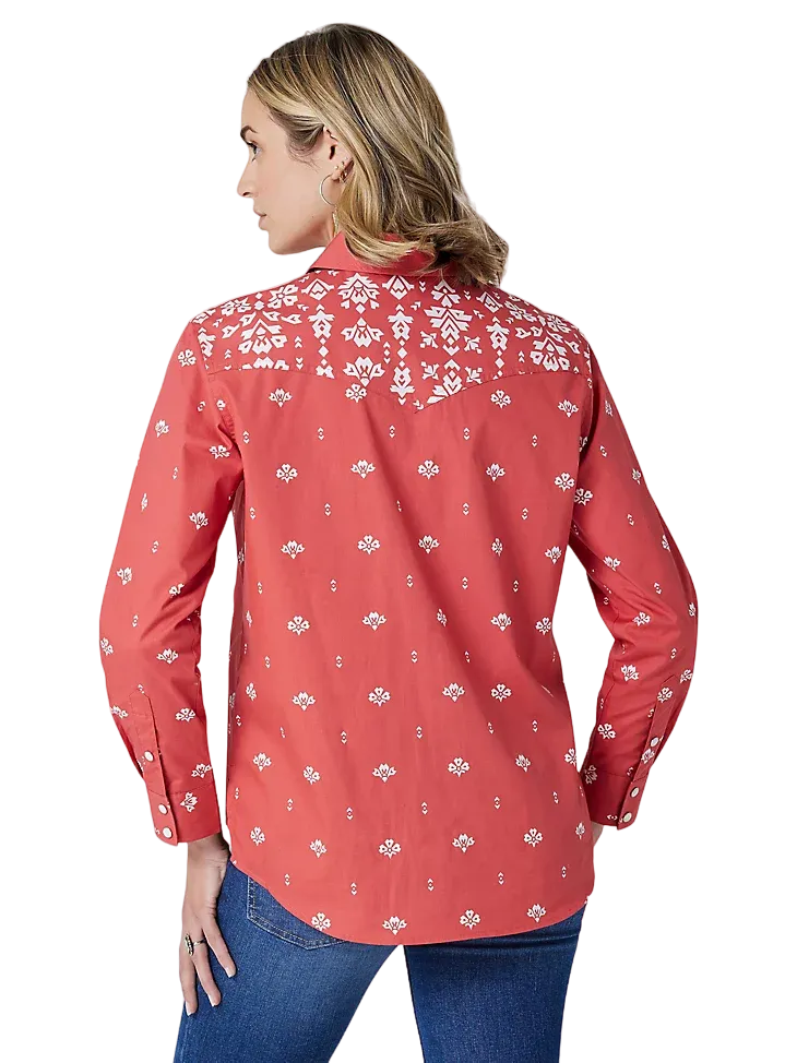 Wrangler Women's Retro Americana Bandana Red Shirt